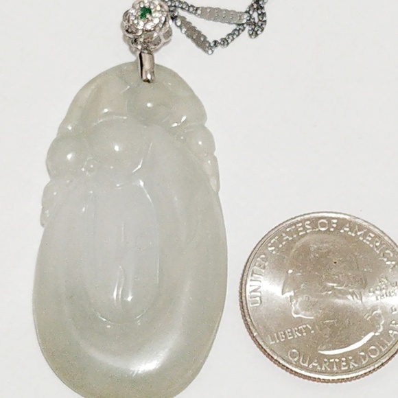 Authentic type A real lucky jade pendant - Picture 2 of 5